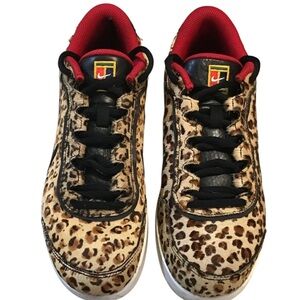 Nike Court "FEAR LESS” Air Vapor Wing Premium Leopard Print Sneakers - Size 8.5